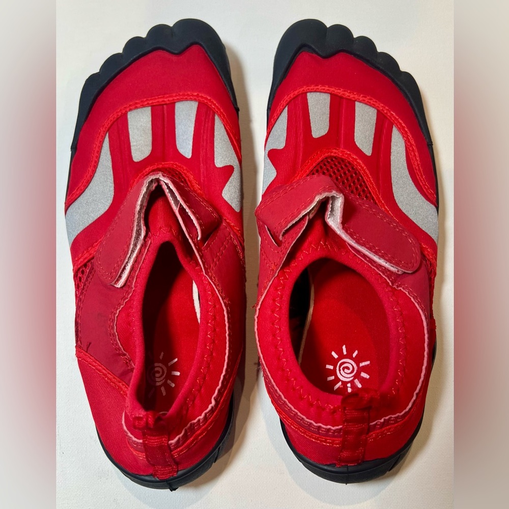 New Sole Del Sol Water Boat Shoes Red Silver Women’s Size 11